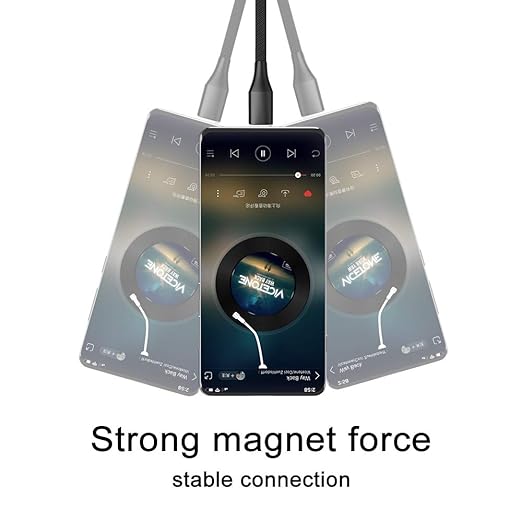 N. NETDOT Magnetic Charging Cable, Gen10 Nylon Braided Magnetic Phone Charger Compatible with USB-C and Micro-USB Devices (3.3ft/3 Pack Black)