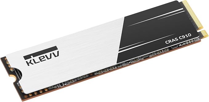 KLEVV CRAS C910 500GB M.2 2280 NVMe PCIe Gen4x4 Laptop & Desktop Internal SSD Heatsink Included, up to 5000MB/s (K500GM2SP0-C91)