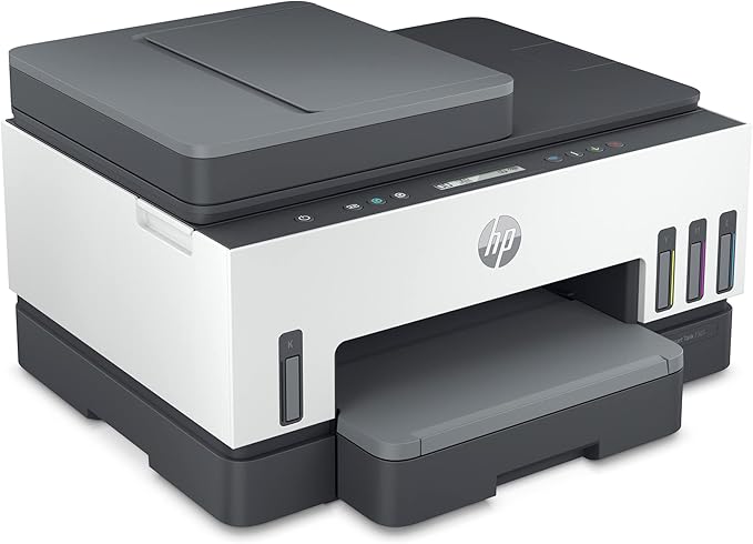 HP Smart Tank 7301 Wireless All-in-One Ink Tank Printer, Scanner, Copier with 2 Years of Ink Included, Best-for-Home Office, Cartridge-Free Refillable, AI-Enabled (28B70A)