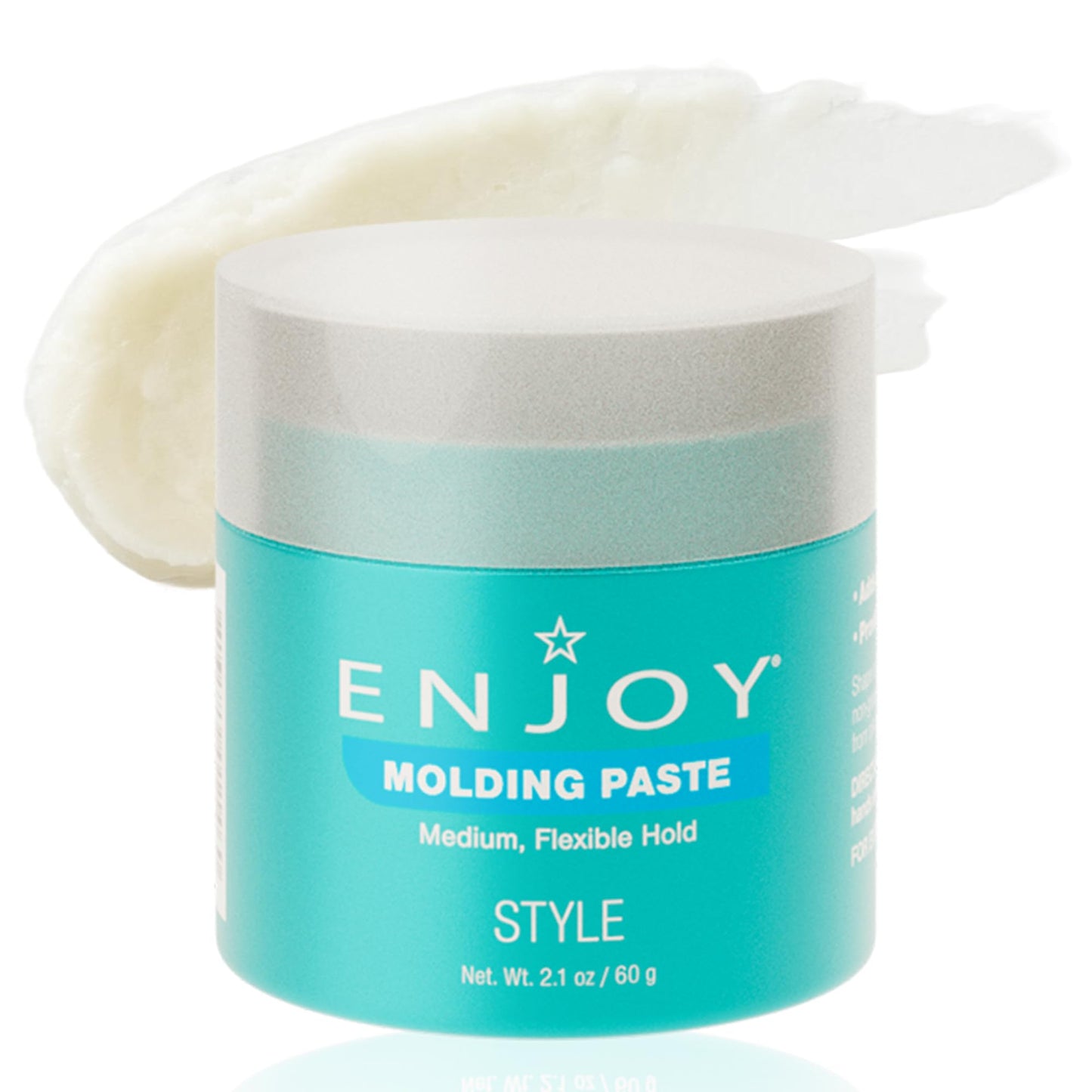 Enjoy Molding Paste, Medium Flexible Hold and Incredible Shine, Non-Greasy Moveable Texture for Versatile Hair Styling, 2.1 Oz