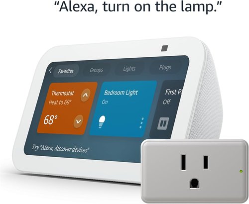 Echo Show 5 - Smart Display with Legrand Radiant Plug for Home Automation | Compact Design