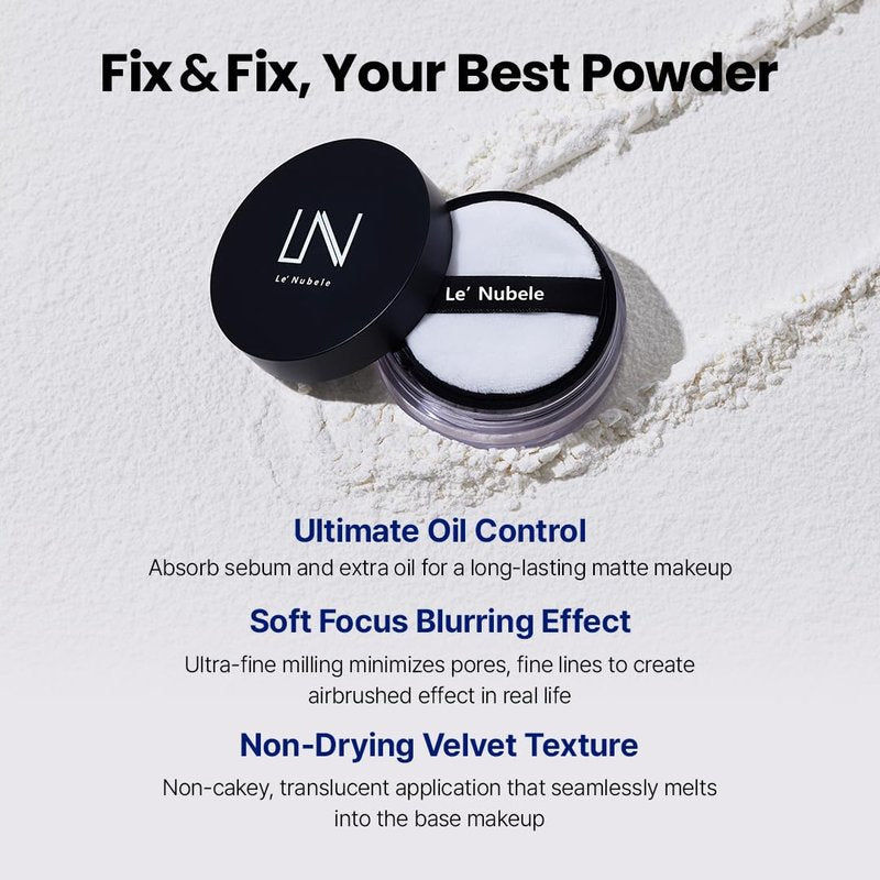 Azulene Face Cover Fixing Powder - Talc-Free Blurring Setting Powder for Oily Sensitive Skin | Mini Size 3g/0.10oz