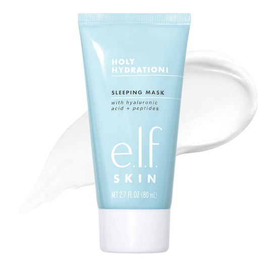 e.l.f. SKIN Holy Hydration! Sleeping Mask, Moisturizing & Plumping Dual-Use Sleep Or Rinse-Off Face Mask, Soothes Skin With A Creamy Formula