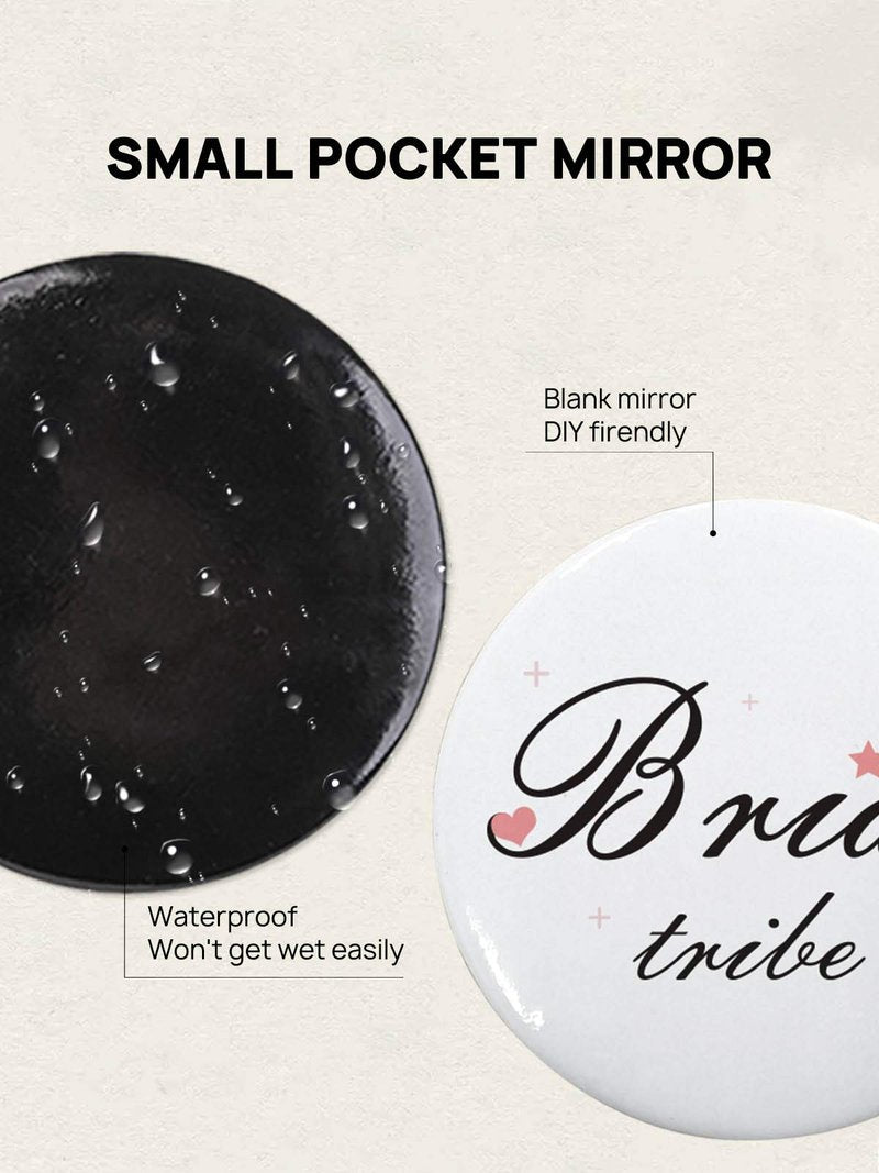 Getinbulk Compact Small Makeup Mirror Bulk, Mini Travel Pocket Mirror for Purse Women Pack of 36 Pcs(Round, White)