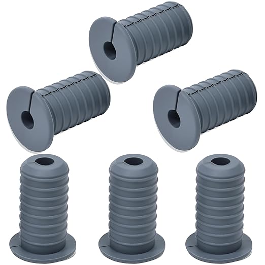 EASYEAH 6pc Starlink Cable Grommet 3/4" Silicone Anti-Slip Wall Hole Pass Through Split Cable Bushings for TV Wire Ethernet Cord, Starlink Cable Routing Kit Accessories,38mm/1.5"Ht, Grey