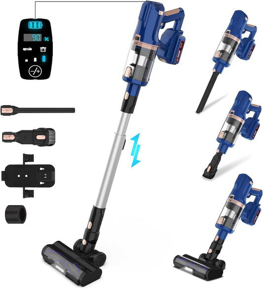 Skiennix Cordless Vacuum Cleaner - 45Kpa Powerful Suction, 60 Min Runtime, Lightweight Design for Pet Hair & Hard Floors