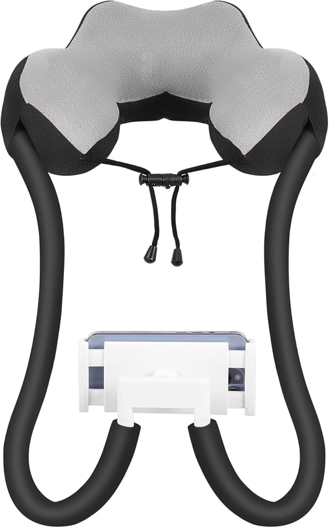 MoKo Neck Phone Holder, Lazy Gooseneck Phone Pillow Holder Bracket, 360°Rotate Phone Tablet Stand for 5.5-11" Device, fits iPhone 17/17 Air/17 Pro/17 Pro Max, iPhone 16/Pro/Pro Max/Plus, iPhone 15/Pro