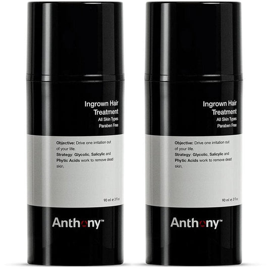 Anthony Ingrown Hair Treatment for Men (Pack of 2) â Gel Solution to Calm Down Razor Burn â Scar and Redness Eliminator, Bump Removal â 3 Fl. Oz