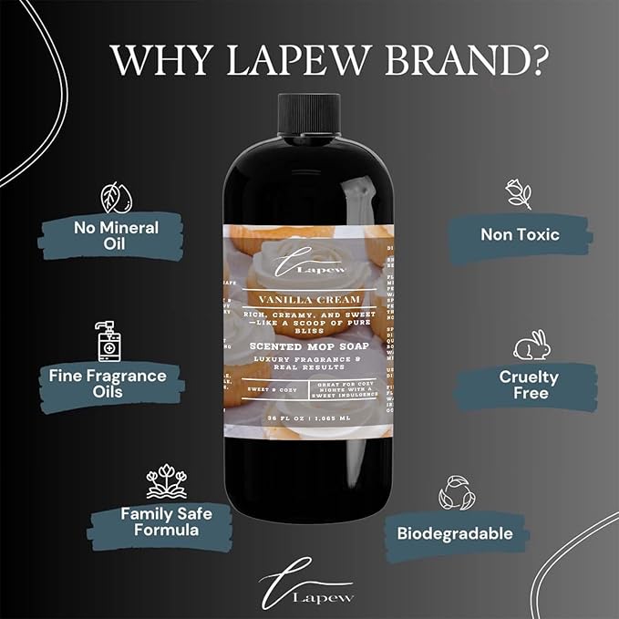 Lapew Cold Water Scented Cleaning Bundle | Carpet Deodorizer Powder (16 oz) & Mop Soap Concentrate (36 oz) | Pet-Friendly Odor Eliminator