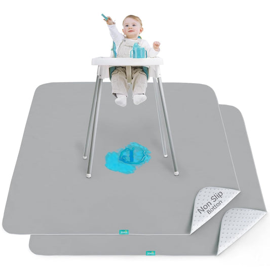 Splat Mat 2 Pack - Waterproof Anti-Slip High Chair Mats for Mess-Free Eating & Crafts | 42''×46''
