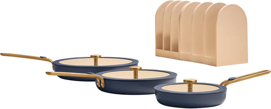 Our Place 8-Piece Essentials Cookware Set - Nontoxic Thermakind™ Nonstick & Oven Safe | Blue Salt