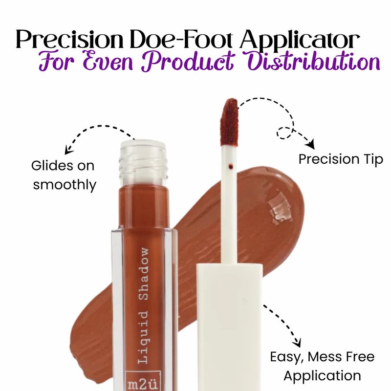 M2U NYC (Terracotta Liquid Eyeshadow – Quick Drying Liquid Eye Shadow with One Swipe Pigment Coverage – Long Lasting, Buildable & Blendable Crease Proof Formula – Matte Finish