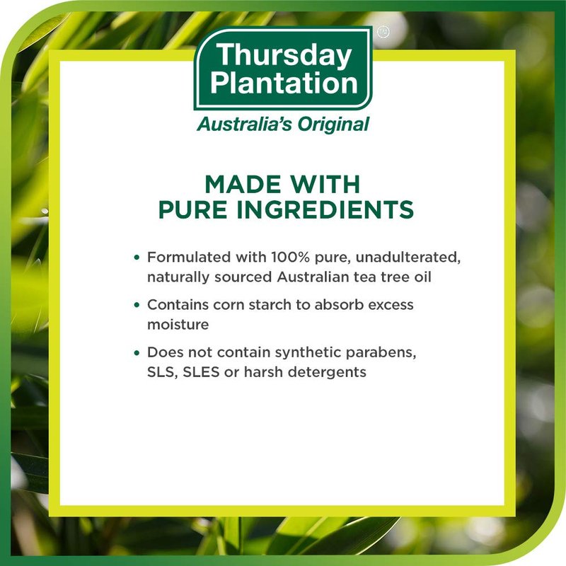 Thursday Plantation Tea Tree Foot Powder, Helps Prevent Foot Odor and Sweat, 3.5 Ounces