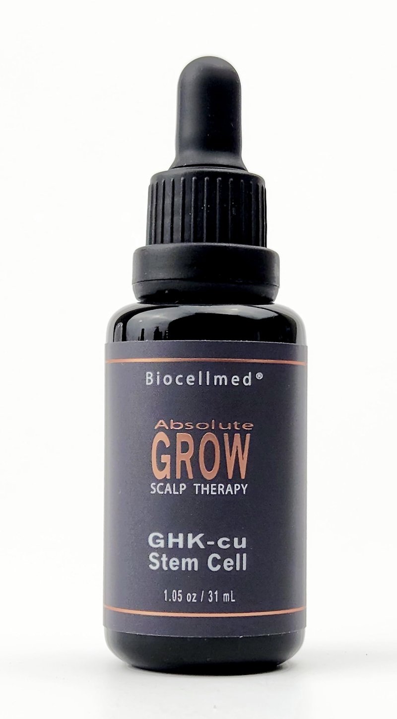 BIOCELLMED Copper Peptide Absolute GROW® Scalp Serum with Copper Peptides and Plant Stem Cells for Hair, 1.05 oz