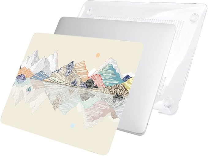 LanBaiLan Compatible for MacBook Pro 13 inch with Touch Bar M2 2026 2025 2024 2023 2022-2016 A2338 M1 A2251 A2289 A2159 A1989 A1708 A1706, Laptop Hardshell Case and Keyboard Cover, Mountain