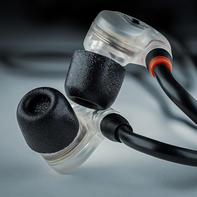 Comply 500 Core Series | Memory Foam Replacement IEM Ear Tips for KZ, Moondrop, FiiO Sennheiser & More | Superior Noise Isolation, Ultimate Comfort, Secure Fit | Black, Small (3 Pairs)