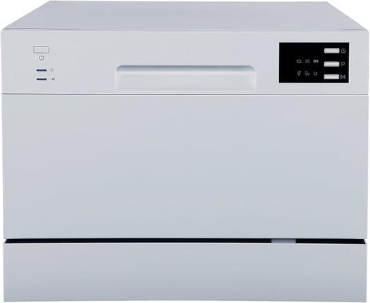 SPT SD-2225DS Countertop Dishwasher with Delay Start & LED, Silver, Silver