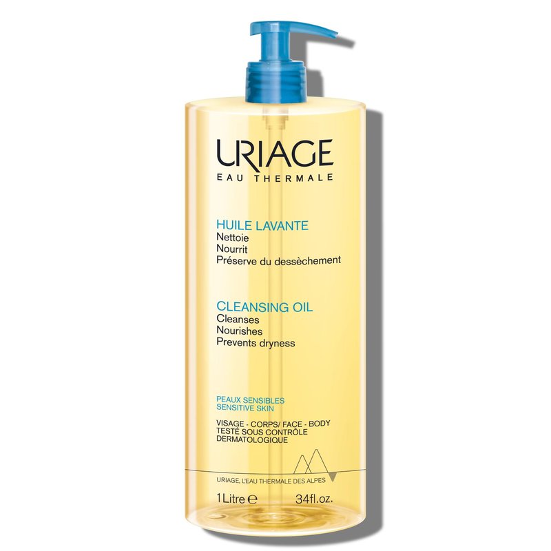 Uriage Cleansing Oil With Glycerin 25%, 2-In-1, Gently Cleanses & Moisturizes, Foaming Shower Oil For The Whole Family, Face & Body, Lovely Fragrance, Soap-Free, Physiological Ph, Sensitive Skin