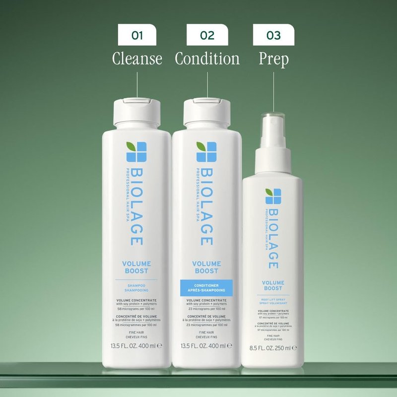Biolage Volume Boost Shampoo - Long-Lasting Volume, Gently Cleanses, Adds Lightweight Shine To Fine Hair, Soy Protein & Polymers, Vegan, Paraben-Free, 13.5 Fl Oz