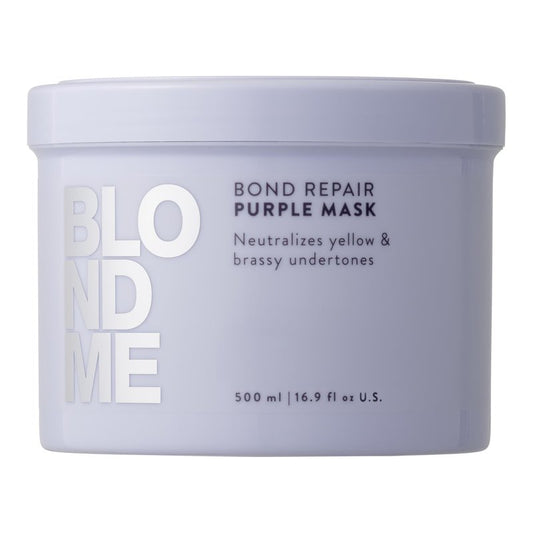 BlondMe Bond Repair Purple Mask for Blonde Hair | Neutralizes Yellow & Brassy Tones | Maintain, Refresh, & Enrich | For Moisturized, Healthy-Looking Cool-Toned Blondes