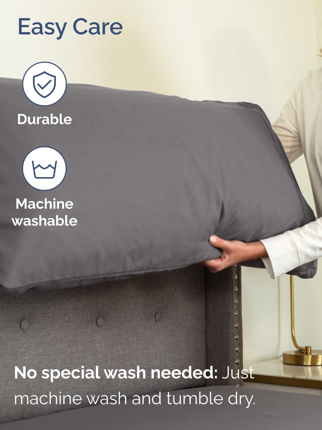 Skiennix Extra Deep Twin Sheet Set - 4-Piece Breathable Cooling Bedding - Soft, Wrinkle-Free Grey Sheets for Ultimate Comfort