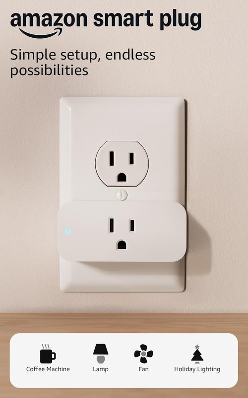 Amazon Smart Plug - Works with Alexa for Effortless Control | Easy Setup (4-Pack)