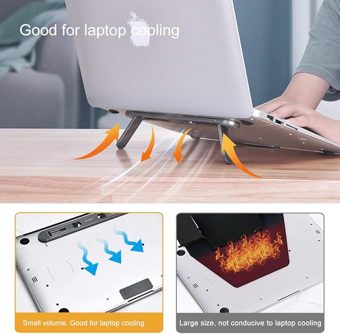 nediea Laptop Stand for Desk,Laptop Cooling Stand,Keyboard Riser, Ergonomic Laptops Elevator for Desk, Laptop Riser Compatible with MacBook Air Pro, with Dell, with HP, More 10-15.6” Laptops