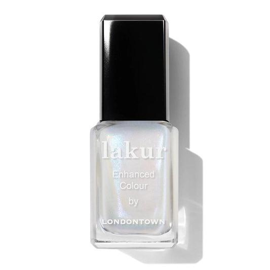 LONDONTOWN Lakur Nail Polish – White, Gray & Black Shades, Milk Bath, 0.4 Fl Oz, Long-Lasting, Streak-Free, Chip-Resistant | 21+ Free Non-Toxic Vegan Nail Color, Strengthens & Hydrates Nails