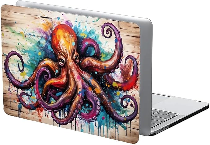 COTAIL Compatible with MacBook Air 13.3 13.6 Inch Case 2022 2021 2020 2019 Plastic Hard Shell Case Cover,13.6 Air (A2681) M2 2022, Octopus