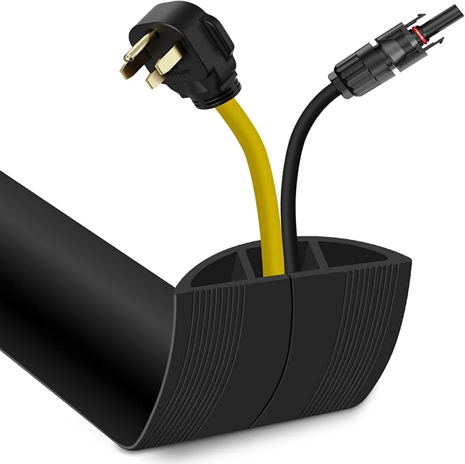 JAHOMFAI Floor Cord Cover 3.3FT Cord Covers for Wires on Floor Protect Wires & Prevent Trip Hazards, Easy to Cut for Home, Office, School, Concerts, Cavity W0.6in x H0.32in