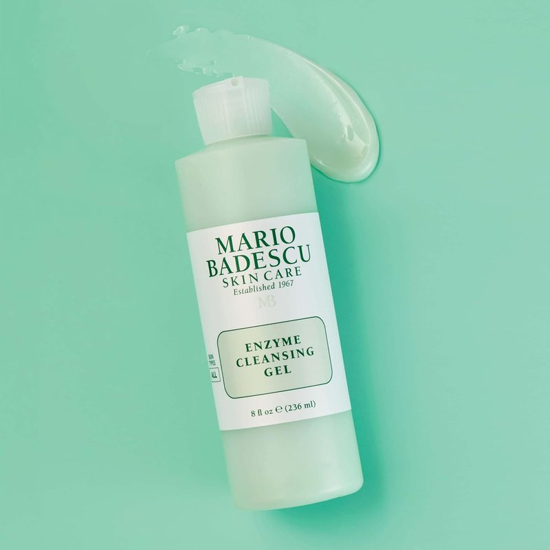 Mario Badescu Enzyme Cleansing Gel - Oil-Free Facial Cleanser with Papaya & Grapefruit Extract | Exfoliating for All Skin Types