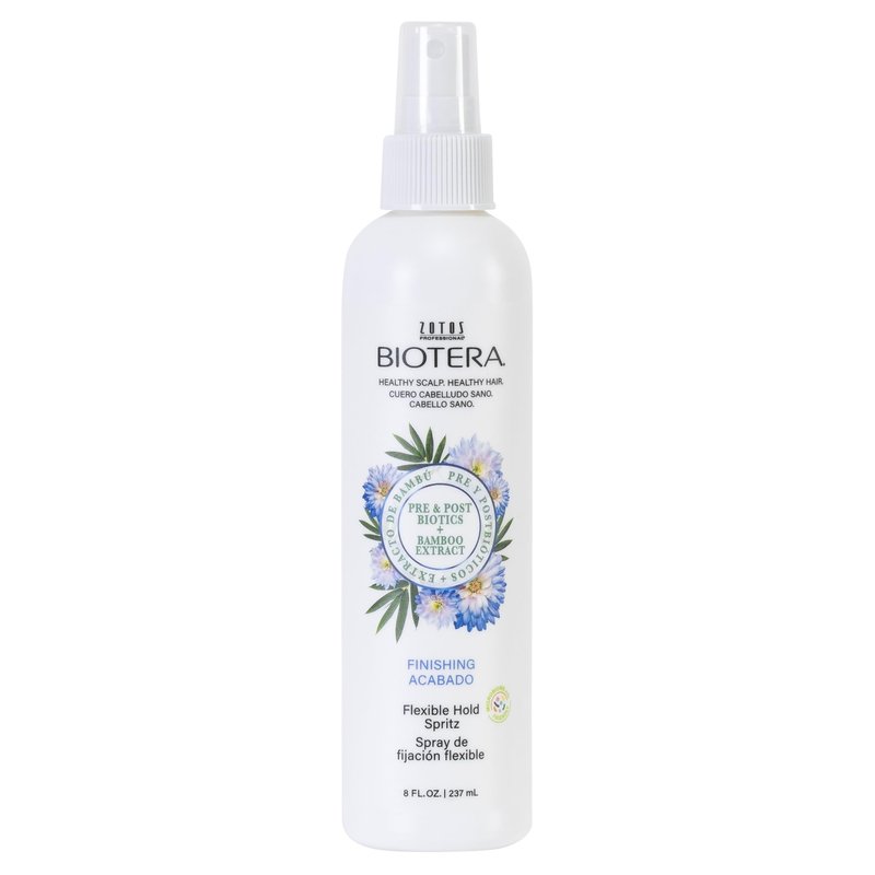 Biotera Flexible Hold Finishing Hair Spray Spritz - Lightweight for Volume, Shape & Instant Texture, Touchable Hold, Vegan, Cruelty-Free, Paraben-Free, Color-Safe, 8 Fl Oz