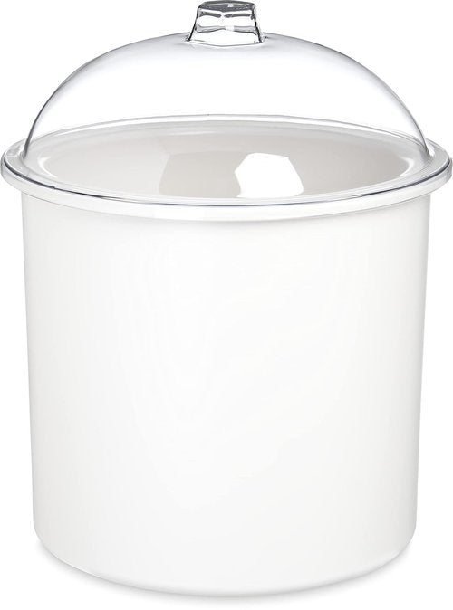 Carlisle Coldmaster Ice Cream Server - Insulated 3 Gallon Crock with Lid for Kitchens | White Plastic