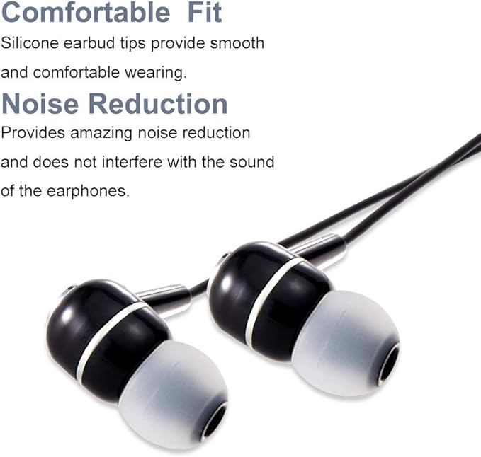 Earbud Tips High Quality Soft Silicone Earbuds Replacement Tips Fit for in-Ear Headphones(inner hole from 3.8mm - 4.0mm earphones)9 Pairs S/M/L,Gray/Black