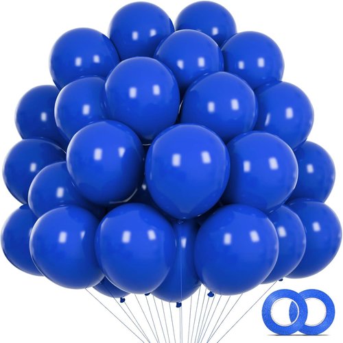 Blue Balloons - 110 Pcs Mini 5-Inch Thick Latex Balloons for Birthday & Baby Shower Decorations