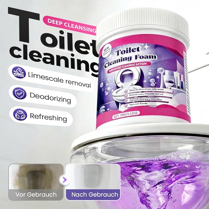 2026 New Toilet Bowl Cleaner, Toilet Cleaning Foam, Power Foaming Toilets Clean, Clean Foam Cleaner, Touch Free Foaming Powder â Bathroom Cleaning Powder (2PCS)