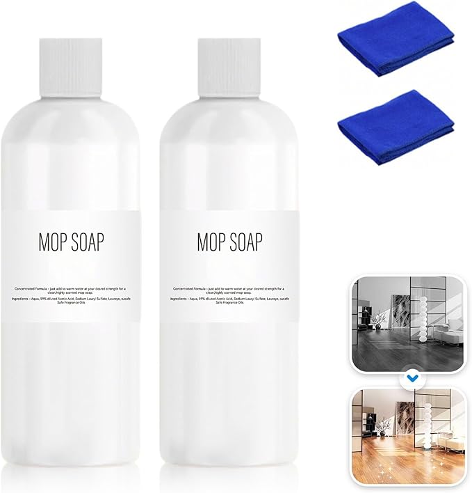 2026 New Mop Soap Brazilian Waves, Highly Scented Brazilian Waves Mop Soaps for Floor Cleaning, Luxury Mop Soap For Floor Cleaning, Multisurface Bathroom and Kitchen Cleaner Supplies (2Pcs)