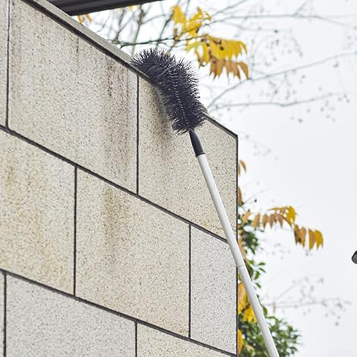 Efficient Roof Dust Removal Brush - Adjustable Gutter Cleaning Tool with Durable PET Bristles (2.28m)(1.68m)