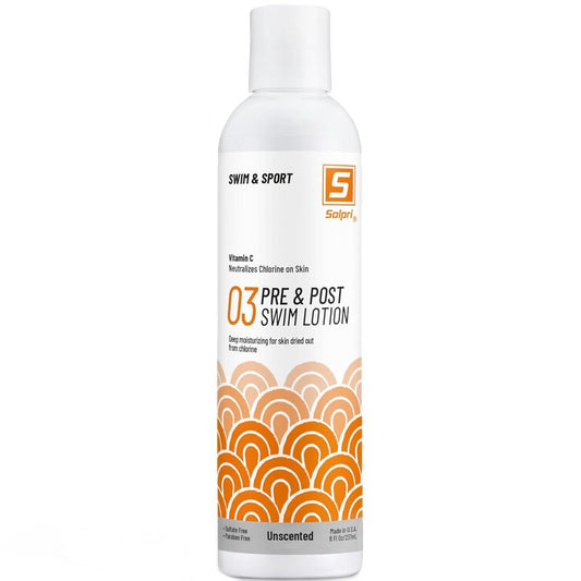 Pre Swim Lotion for Chlorine Protection - Vitamin C Skin Care, 8 Fl Oz | Unscented Formula