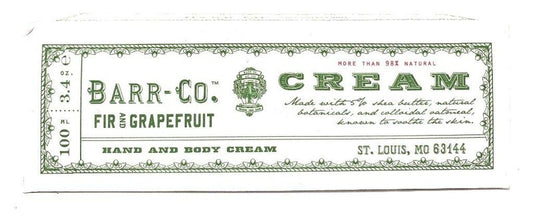 Barr Co Fir & Grapefruit Hand and Body Cream