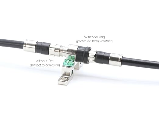 THE CIMPLE CO Coax Weather Boots for F Connectors - Rubber Boots for Ground Blocks, Splitters, or Other F81 Connections - Water-Tight Seal Protects Coaxial Cable Couplers from Weather - 25 Pack