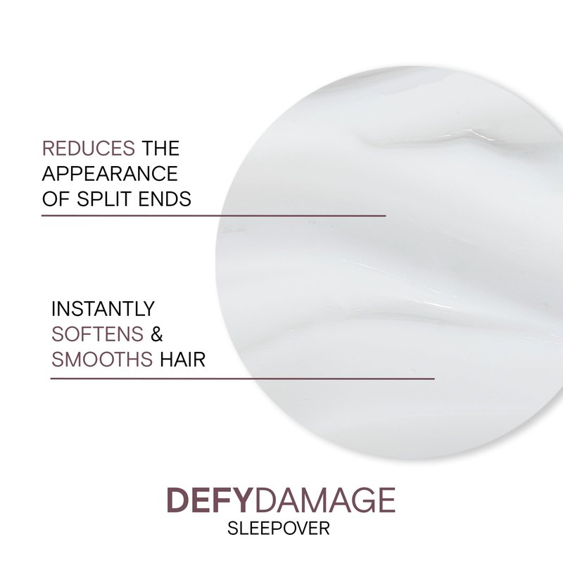 Joico Defy Damage Sleepover Overnight Nourishing Treatment | Instantly Softens & Smooths | Strengthen Bonds | Reduce Breakage & Split Ends | No Rinse Formula | With Arginine & Keratin | 3.38 oz | 2 Pack
