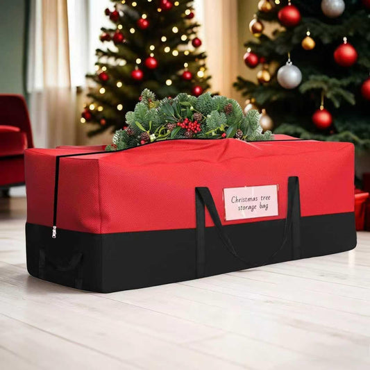 Skiennix Christmas Tree Storage Bag - Heavy-Duty 600D Oxford for 10 Ft Trees | Reinforced Handles & Zipper Pocket