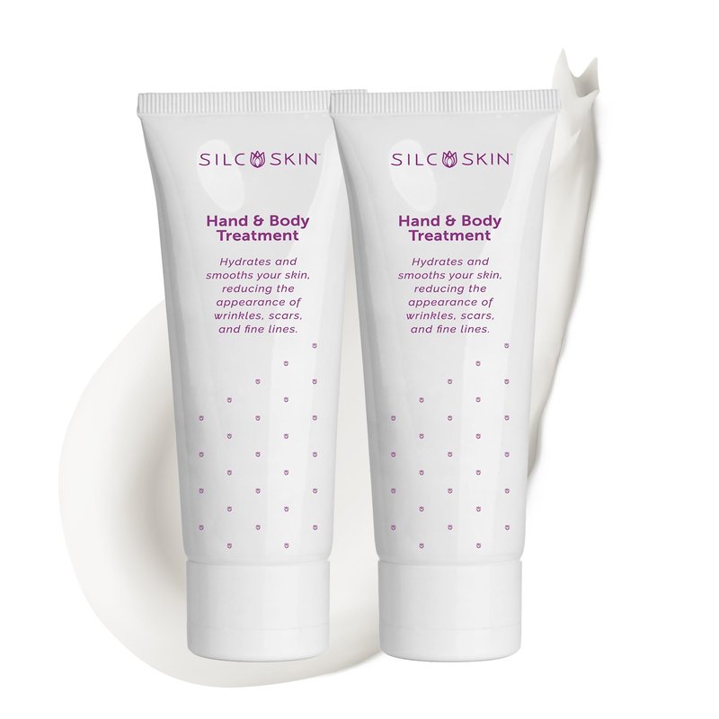 Silcskin Hand And Body Treatment Water Based Lotion For Crepey Skin And Fine Lines With Medical Grade Silicone, 2 Oz Pack Of 2