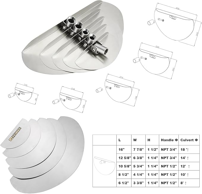 Culvert Cleaning Hand Tool (For 14.0" culvert)