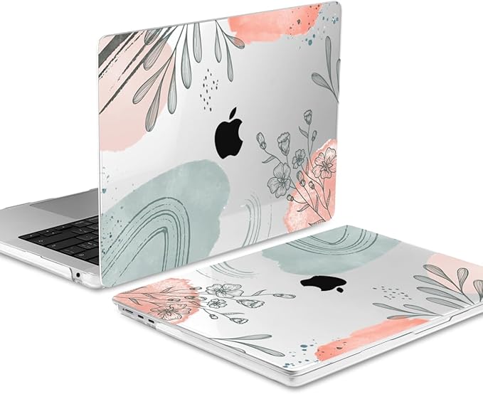 MEEgoodo Case for M5/M4/M3/M2 MacBook Air 13 inch 2026 2025 2024 2022, Fit Model A3449/A3240/A3113/A2681, Case Compatible with MacBook Air 13.6-inch, Watercolor Floral 3