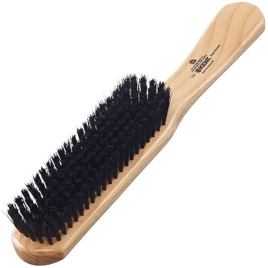 Kent CG1 Clothes Brush Cherrywood 100% Natural Black Bristle and Lint Remover Especially for Jeans or Corduroy Garments for Keeping Fabrics Free from Fibres, Fluff and Pet Hair. Made in England