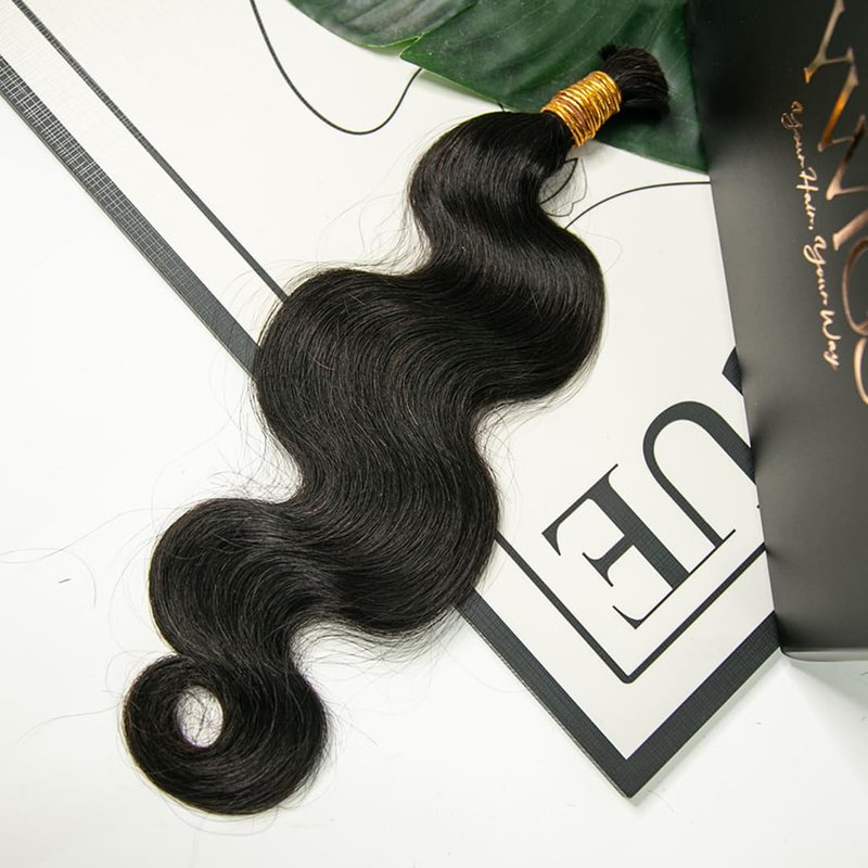 YWIGS Body Wave Human Braiding Hair for Boho Braids 50G No Weft Virgin Human Hair Bulk Human Hair for Braiding 20inch