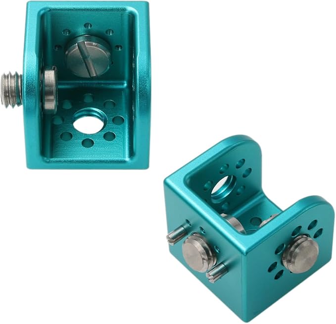 HangTon Block 3/8" Thread Bracket Lock Mounting Adapter for ARRI Sony RED Camera Lens Motor Teradek Wireless Blue