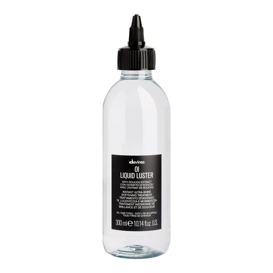 Davines OI Liquid Luster, Weightless Hair Treatment for Instant Glass-Like Shine - Softens, Detangles & Polishes Hair in Seconds with Roucou Oil - Rinse-Out Glossing Fluid, 10.14 Fl Oz